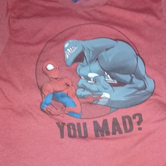 Red Graphic T-Shirt with Spider-Man and Venom - Picture 2 of 5